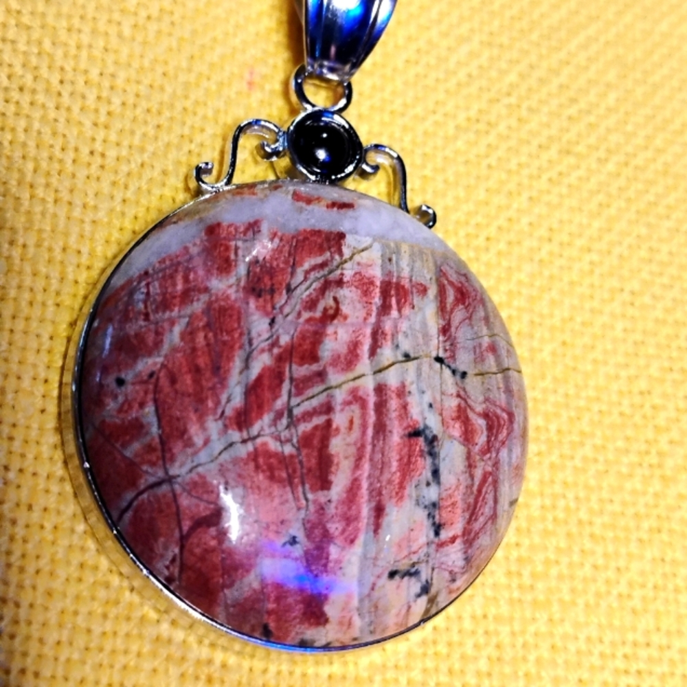 2-LOOKS IN (1) 📌YELLOW LABRADORITE STONE,& BLACK OBSIDIAN STERLING CHAIN.👇